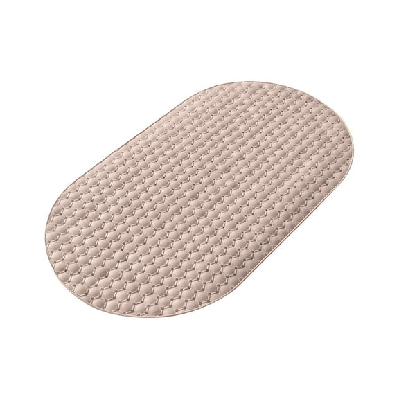 Non-Slip Bath Mat with Suction Cups | Anti-Fall Shower Floor Mat | Massage Foot Grip Pad for Bathroom Safety | 27x15 Inch Oval Design for Kids & Elderly