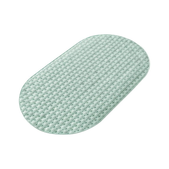Non-Slip Bath Mat with Suction Cups | Anti-Fall Shower Floor Mat | Massage Foot Grip Pad for Bathroom Safety | 27x15 Inch Oval Design for Kids & Elderly