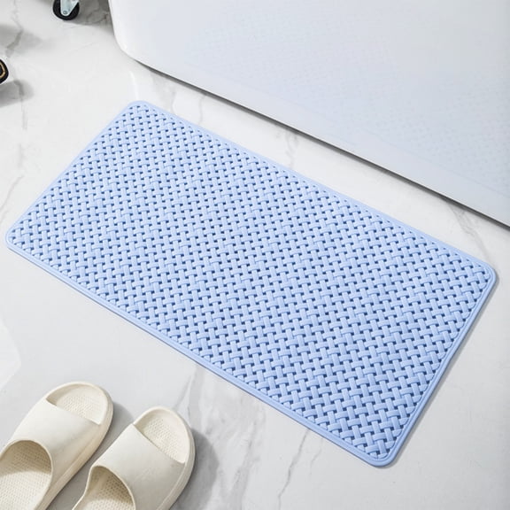 Non-Slip Bath Mat with Suction Cups, Textured Shower Floor Mat for Bathroom Tub, Massage Foot Pad, Waterproof PVC Anti-Fall Rug, Heavy Duty Bathroom Safety