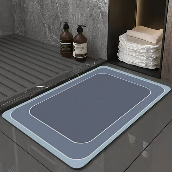 Non-Slip Bath Mat, Super Absorbent Quick Dry Shower Rug with Rubber Backing, Washable Bathroom Floor Mat for Tub and Shower, 24x35 Inch