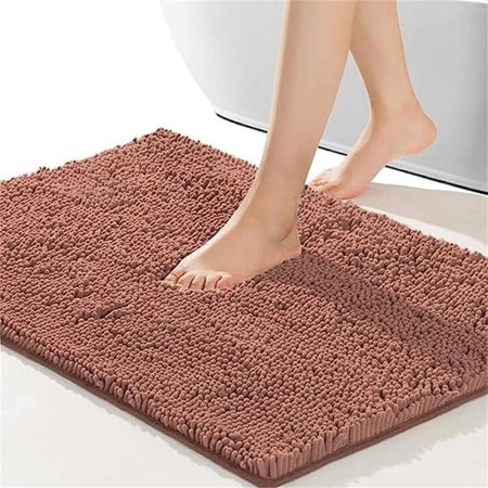 Non-Slip Bath Mat Taupe Brown - 36"×24"