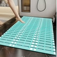 thumbnail image 1 of Non-Slip Bath Mat with Wall-Mounted Suction Cups, Extra Large Shower Mat, Quick-Dry Bathroom Rug, Easy Clean Anti-Skid Floor Mat for Tub and Tile Safety, 1 of 6