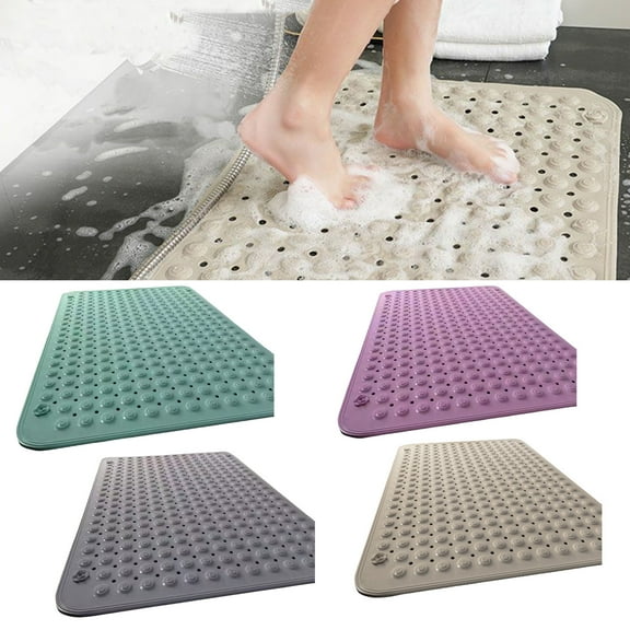 Non-Slip Bath Mat for Bathtub Shower, 27.6 X 15.8 Inches, Non-Slip Bath Mat with Suction Cup and Water Hole Removal, Non-Slip Bath Mat, for Tub Nonslip Anti Slip Bathmats