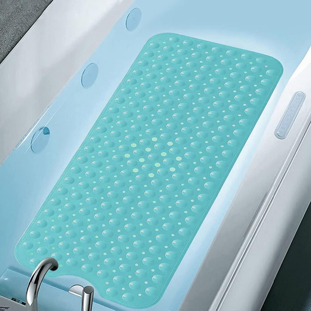 Non Slip Bath Mats，Curved Shower Mat，Non-Slip Bathtub Mat with Suction Cups,Bath Mat Extra Long ...