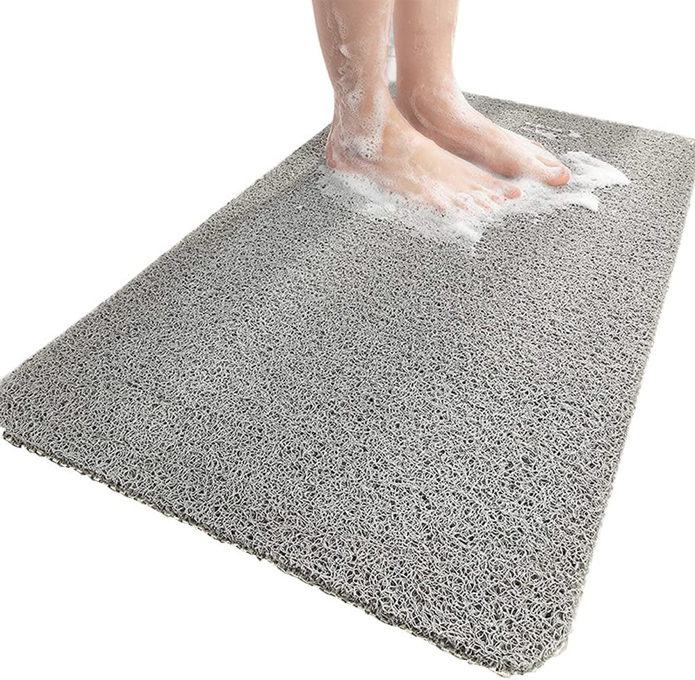 Non Slip Bath Mats Shower Mats for Bathroom Comfort Bathtub Mat with Drain Massage Loofah ...