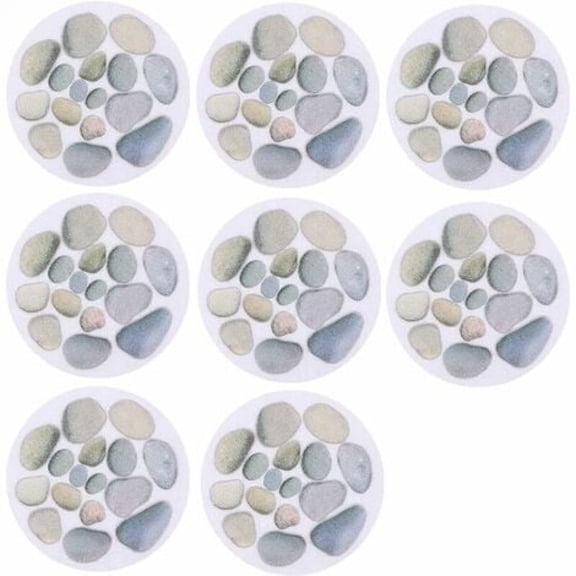 Non-Slip Bath Stickers, 8-Piece Large Cobblestones
