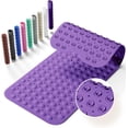 thumbnail image 1 of Non-Slip Bath Tub Mat, 39x16 Inch Extra Large Shower Mat with Drain Holes & Suction Cups, Machine Washable, Purple, 1 of 4