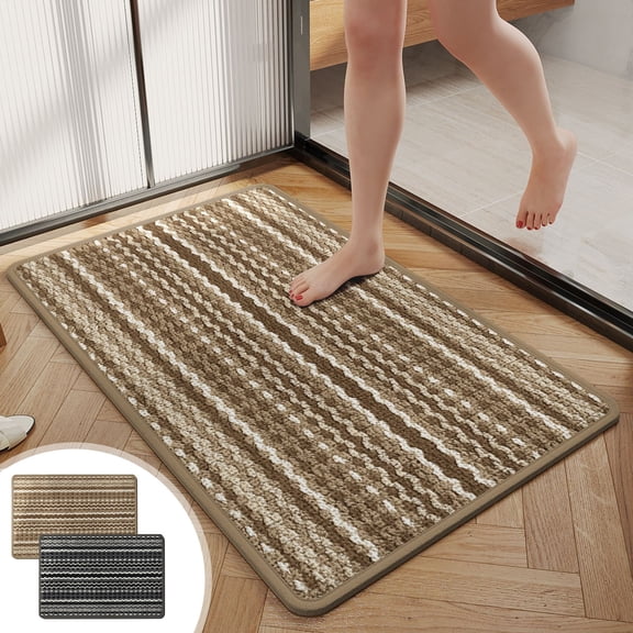 Non-Slip Bathroom Carpet Mat Absorbent Floor Rug for Shower Entrance Bedroom Safe and Comfortable Foot Mat for Home Decor and Safety Topliu