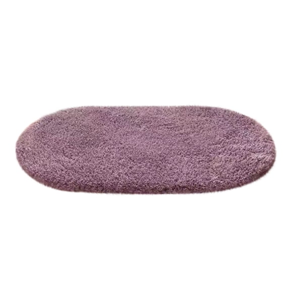 Non Slip Bathroom Mat 16x24 Inch Soft Foam Microfiber Absorbent Oval Floor Rug for Entryway Bedroom Living Room Kitchen Machine Washable