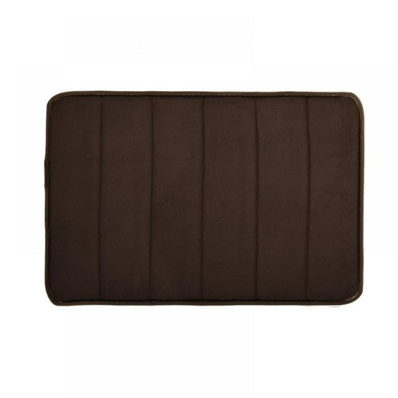 Non-Slip Bathroom Rug Mat Shag Microfiber Shower Bath Rug Absorbent Bath Mat Coral Velvet for Bathroom Machine Washable 17 "x 24" Coffee