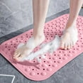 thumbnail image 1 of Non-Slip Bathroom Rug Rubber Backing Foot Massage Mat Shower Floor Mat Water Absorbent Durable for Bathtub Front 35x70cm Machine Washable, 1 of 9