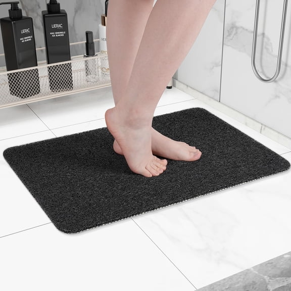 Non Slip Bathtub Mat, Anti Slip Shower Mat, Fast Drying Bath Tub Mats, Foot Scrubber Mat, Anti Slip Mat for Tub, Floor,Bathroom, Home, Kitchen, Hotel (Beige 24x16 Inch)