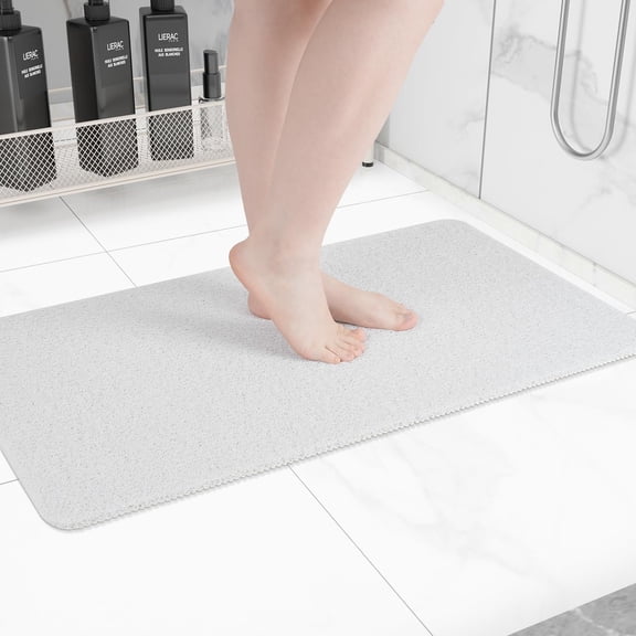 Non Slip Bathtub Mat, Anti Slip Shower Mat, Fast Drying Bath Tub Mats, Foot Scrubber Mat, Anti Slip Mat for Tub, Floor,Bathroom, Home, Kitchen, Hotel (Beige 24x16 Inch)