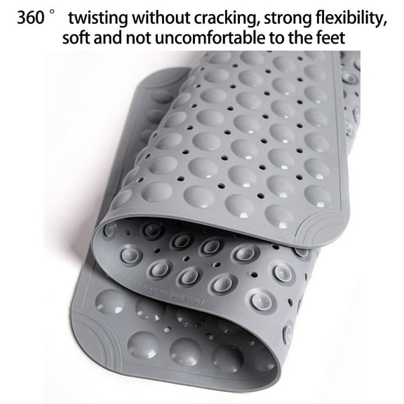 Non Slip Bathtub Mat, Bath Tub & Shower Mat, Fast Drying Bath Tub Mats with Suction Cup, Useful Bathtub Mat, Large Bathroom Shower Suction Cup Floor Mat, Toilet Step Mat, Floor Mat with Drain Holes