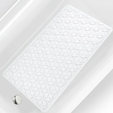 Non Slip Bathtub Mat | Real Rubber Bath Mat for Tub and Shower, Bath Mat for Daily Safety, Pet Dog Bath Mat, Soft No-Slip Bath Mat | Nonskid Bathroom Tub Mat, 16” x 28”