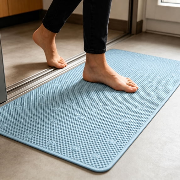 Non Slip Bathtub Mat, Shower Mat with Suction Cups and Drain Holes, Machine Washable Anti Slip Bath Mat for Bathtub and Shower