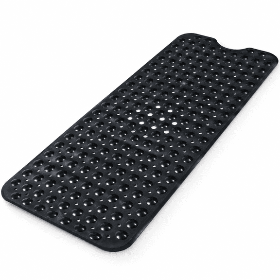 Non Slip Bathtub Shower Mat Extra Long Bath For Tub 40x16 Black