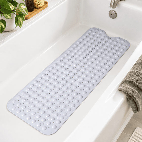 Non Slip Bathtub Shower Mat Extra Long Bath For Tub 40x16 White