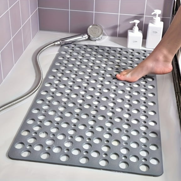 Non Slip Bathtub and Shower Mat with Suction Cups and Drain Holes, quick-drying shower mat with round hole design, Soft Machine Washable Non Slip Bath Mat for Tub, Shower Mats for Inside Shower.