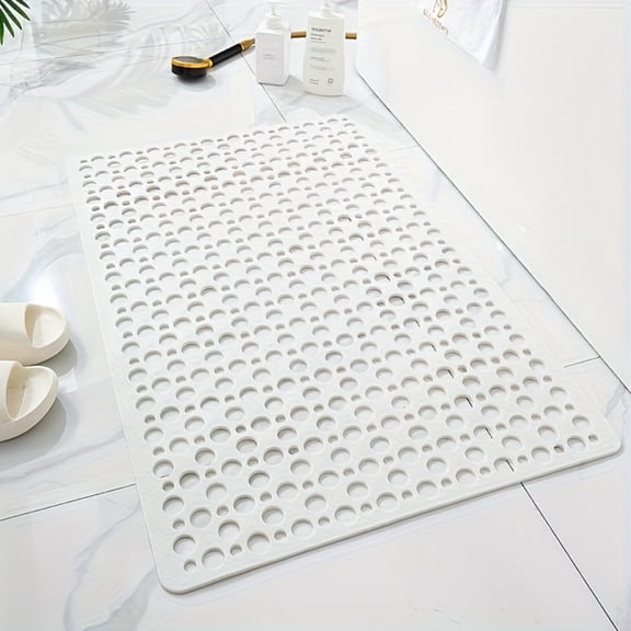 Non Slip Bathtub and Shower Mat with Suction Cups and Drain Holes, quick-drying shower mat with round hole design, Soft Machine Washable Non Slip Bath Mat for Tub, Shower Mats for Inside Shower.
