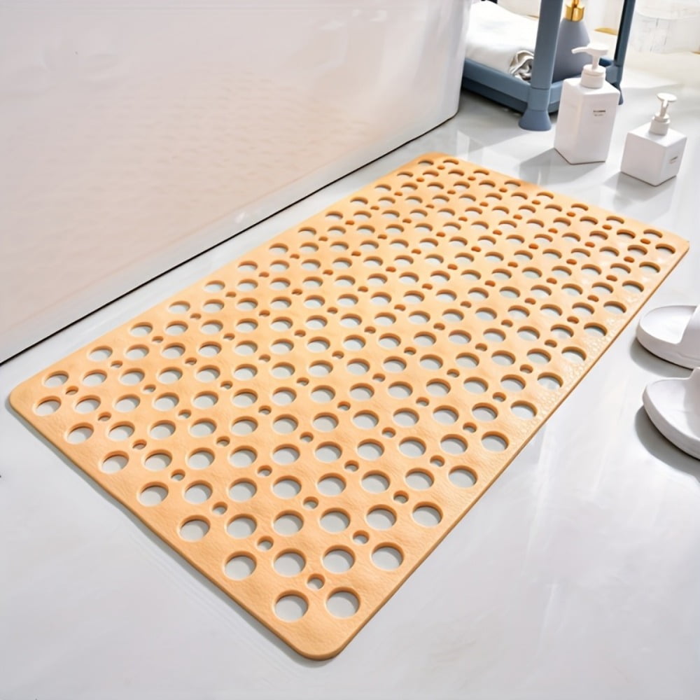 Non Slip Bathtub and Shower Mat with Suction Cups and Drain Holes, quick-drying shower mat with round hole design, Soft Machine Washable Non Slip Bath Mat for Tub, Shower Mats for Inside Shower.