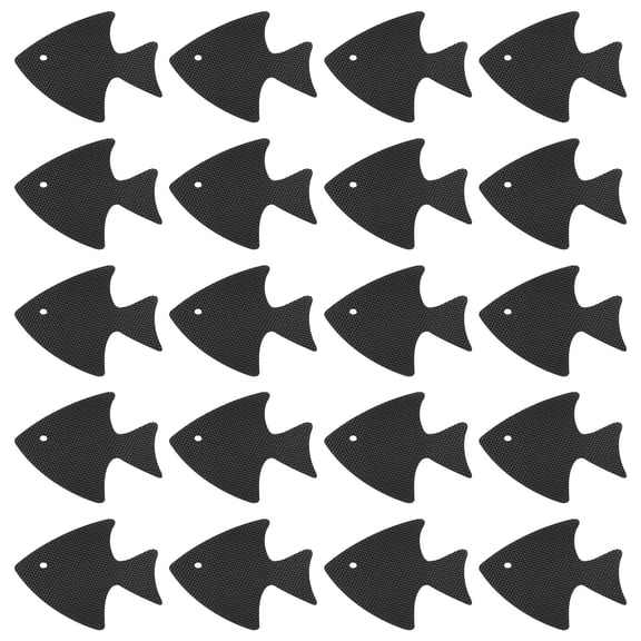 Non-Slip Bathtub Stickers - 20 Pack Fish Shape Shower Decals for Safety, Anti-Slip Floor Decorative Stickers for Bathroom, Pool, Kitchen - PVC, Waterproof