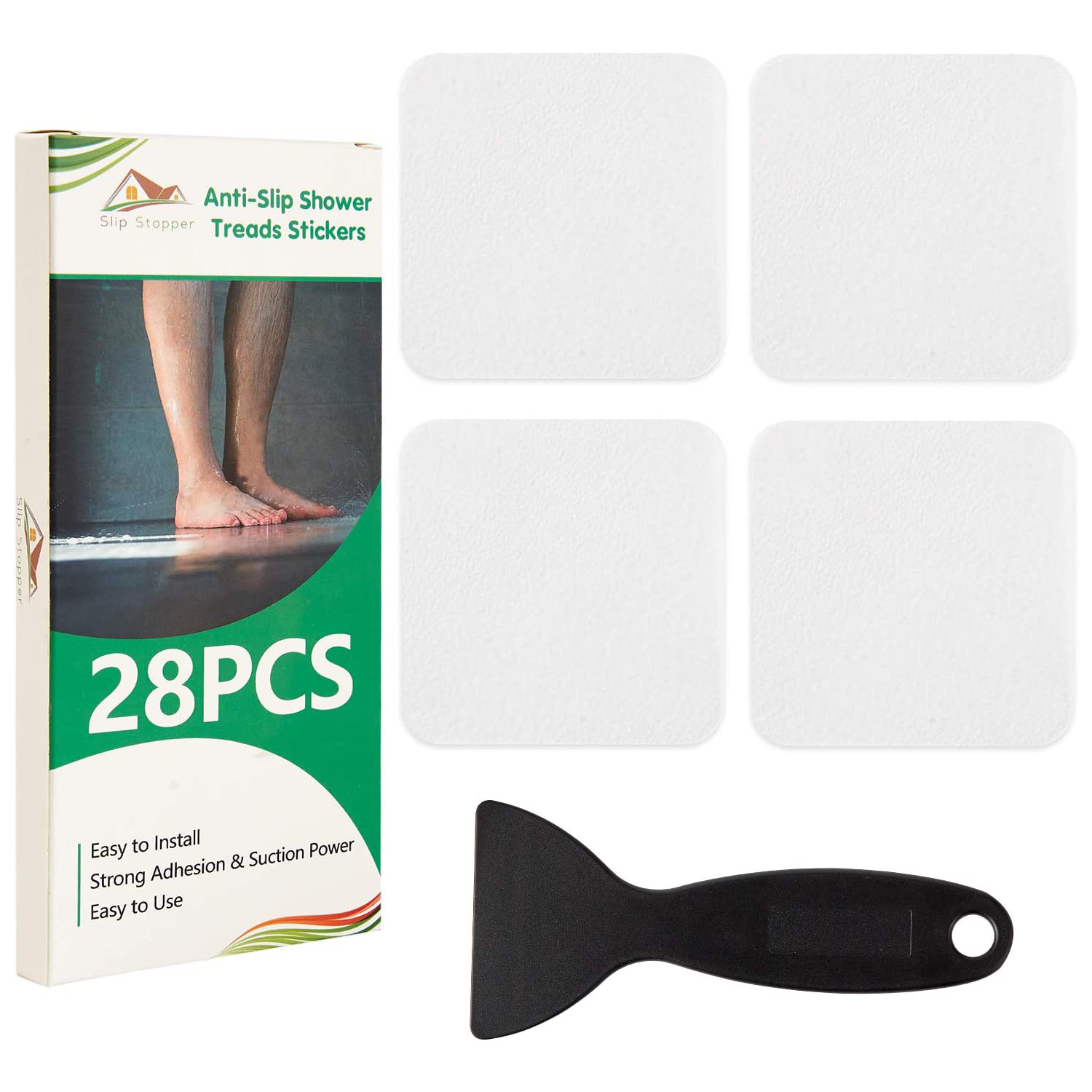 Bathtub Stickers NonSlip Shower Treads 12 Piece Anti Slip Traction