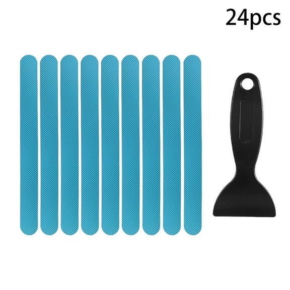 Non-Slip Bathtub Stickers Anti-Slip Shower Floor Decals Quick-Install Anti-Slip Stickers Bathtub Grip Decals with Premium Scraper for Bath & Tub Safety