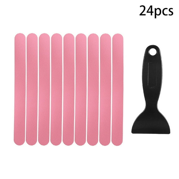 Non-Slip Bathtub Stickers Anti-Slip Shower Floor Decals Quick-Install Anti-Slip Stickers Bathtub Grip Decals with Premium Scraper for Bath & Tub Safety