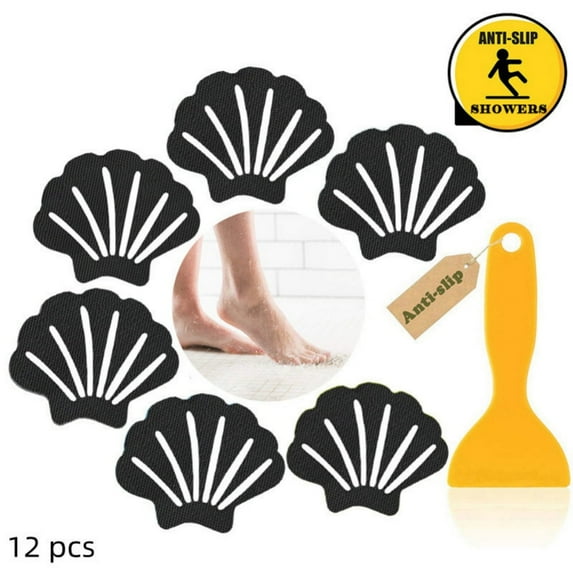 Non Slip Bathtub Stickers, Shower Floor Non Slip Stickers, Shower Grip Stickers, 12PCS Bathtub Decals, Bathtub Stickers Non-Slip for Adults, Suitable for Bathtubs, Shower Rooms, Living Rooms