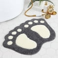 thumbnail image 1 of Non-Slip Big Feet Bath Toilet Mat Area Rugs Carpet Doormat Floor Mat Absorbent Mats Bathroom Rugs Bedroom Living Room Kitchen Foot Pad Rug (18.91" x 26.4", Gray), 1 of 6
