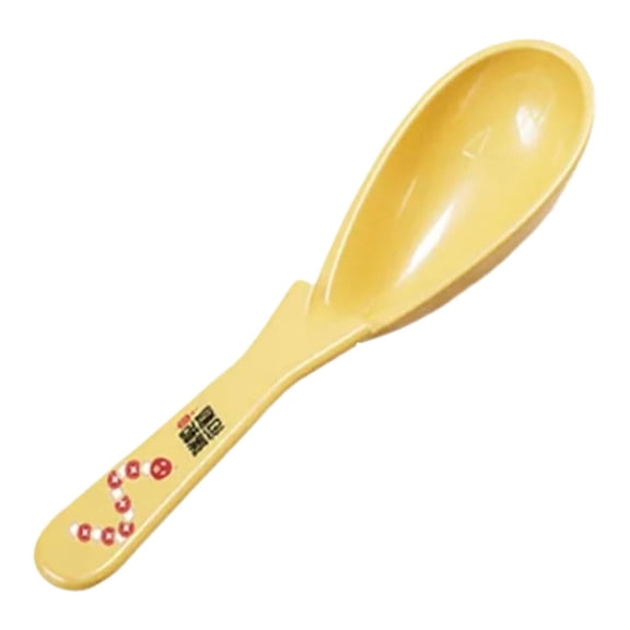 Non Slip Bowl Spoon,Soup Spoons,6.9" Ramen Spoons Proper,Non Slip Stay Put Spoon,Asian Soup/Rice Spoon,Notch And Hook Style for Miso,Wonton,Ramen,Dumpling & Macaron(6.92x2.2")(Yellow)
