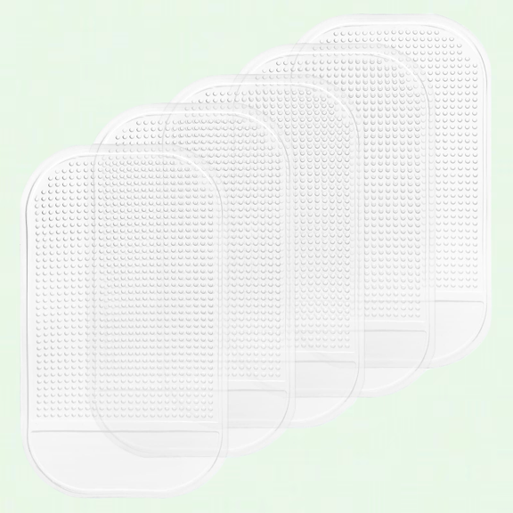 Non-Slip Car Dashboard Mats, 5.51" x 3.14", Transparent, Pack of 5