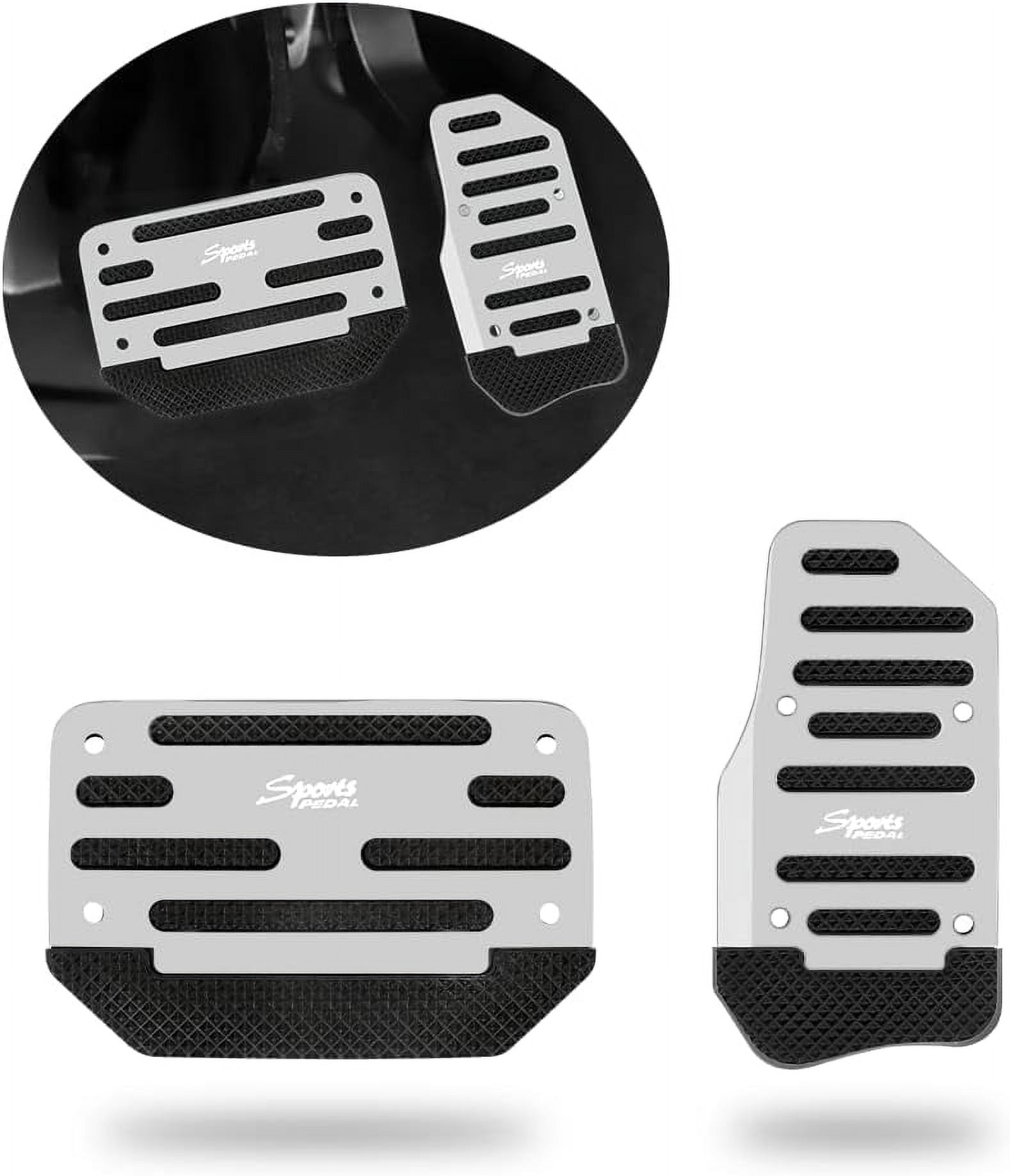NonSlip Car Pedal Covers,Premium Aluminum Alloy Gas and Brake Pedals