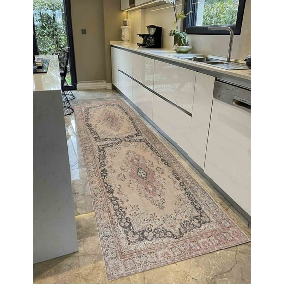 Non-Slip Carpet Rugs, Nursery Rugs, Antique Decor Rugs, Oriental Rug, Floral Rug, Turkish, Rugs, Entry Rugs, Gift For Her Rug, Runner Rug, 2.6'x9.2' - 80x280 cm