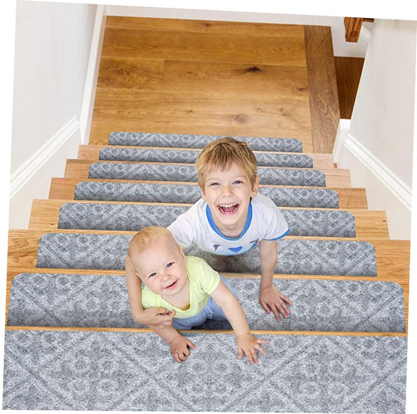  YSDQ Stair Treads Carpet, Self-Adhesive Step Non-Slip Resistant  Indoor Stair Mats, Washable Safety Stair Tread Carpet, for Kids Elders and  Pets : 家居裝修