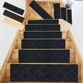 thumbnail image 1 of Non-Slip Carpet Stair Treads | Durable Polyester Indoor Stair Covers | 30x8 Inch with TPU Backing | 3-Layer Cushioned Design for Safety & Grip | 12 Pieces | Coffee Beige Options, 1 of 6