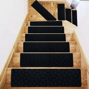 Non-Slip Carpet Stair Treads for Indoor and Outdoor Steps - Self-Adhesive Rug Stair Mats for Protection and Safety