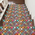 thumbnail image 1 of Non Slip Carpet Stair Treads for Wooden Steps Indoor, 4 Pack Bohemia Stair Runners Covers Staircase Step Rugs Stair Mats for Kids Elders and Dog, 1 of 6