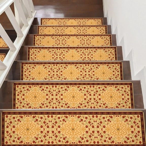 Non Slip Carpet Stair Treads for Wooden Steps Indoor, 4 Pack Stair Runners Covers Staircase Step Rugs Stair Mats for Kids Elders and Dog