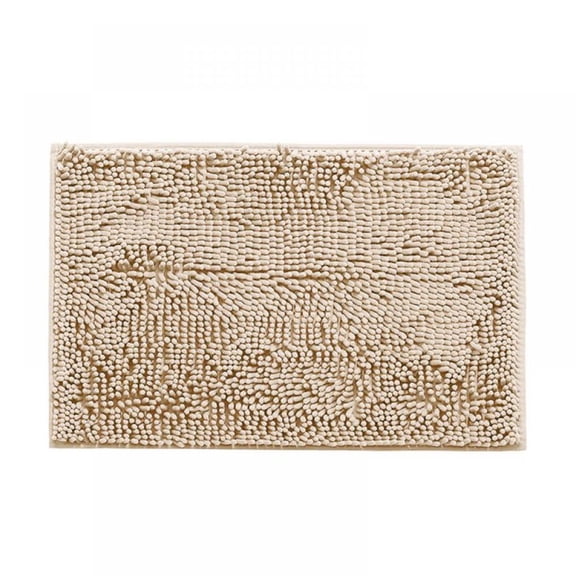 Non-Slip Chenille Bathroom Rug, Soft Non-Slip Super Water Absorbing Bath Mat,20 inch x 32 inch,Camel
