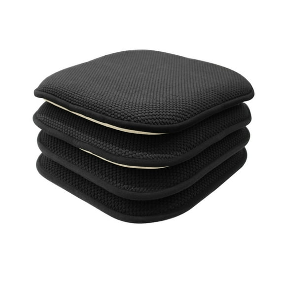 Non Slip Chenille Premium Memory Foam Chair Cushions -4 Pack