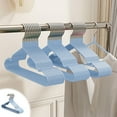 thumbnail image 1 of Non Slip Clothes Hangers 10 Pack, Coated Metal Drying Hangers with Small Item Hooks for Closet Laundry Room, Blue, 1 of 6