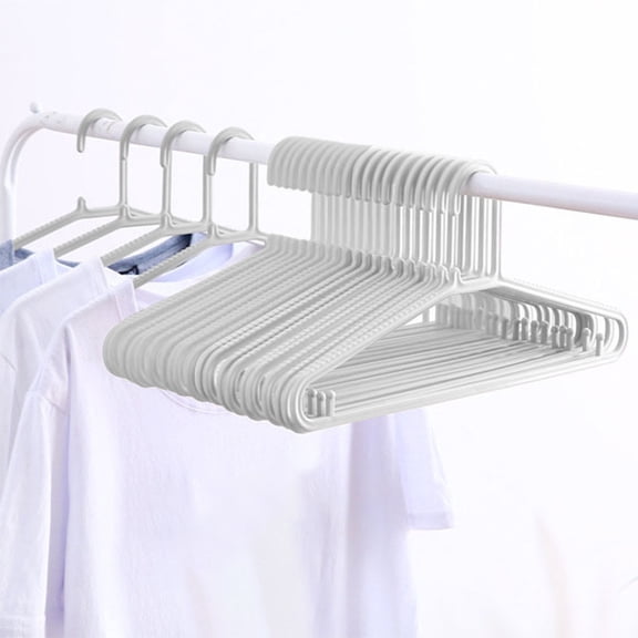 Non Slip Clothes Hangers Bulk Set, Space Saving Closet Organizer Rack, Durable Plastic Garment Hanger For Wet Dry Use, Multifunctional Household Clothing Storage Solution