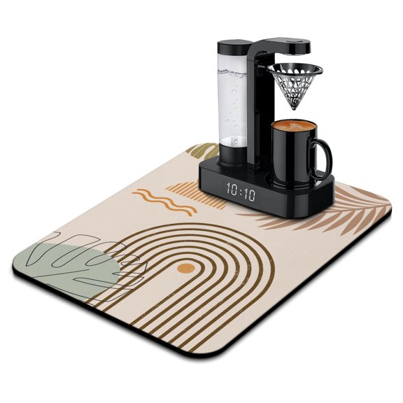 Non-Slip Coffee Station Mat - Quick-Dry Absorbent Pad for Espresso Makers, Multi-Functional Kitchen Counter Protector