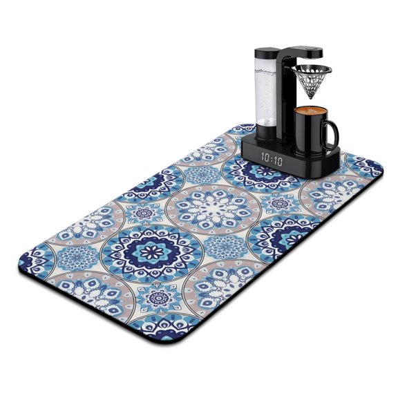Non-Slip Coffee Station Mat - Quick-Dry Absorbent Pad for Espresso Makers, Multi-Functional Kitchen Counter Protector