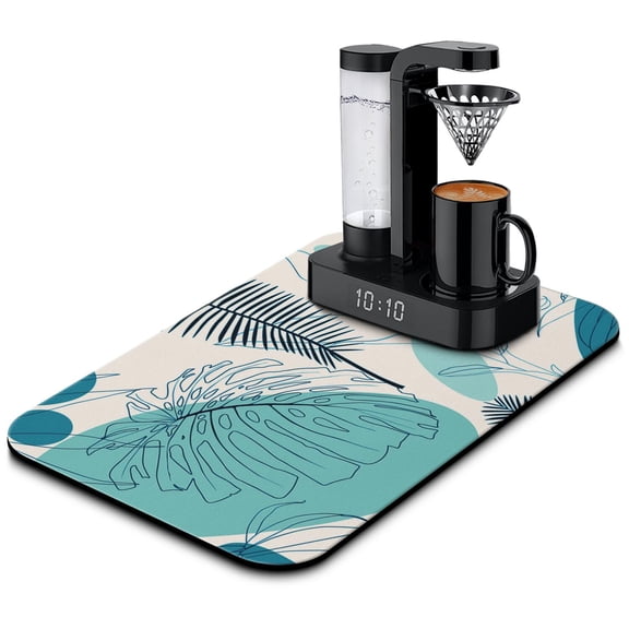 Non-Slip Coffee Station Mat - Quick-Dry Absorbent Pad for Espresso Makers, Multi-Functional Kitchen Counter Protector