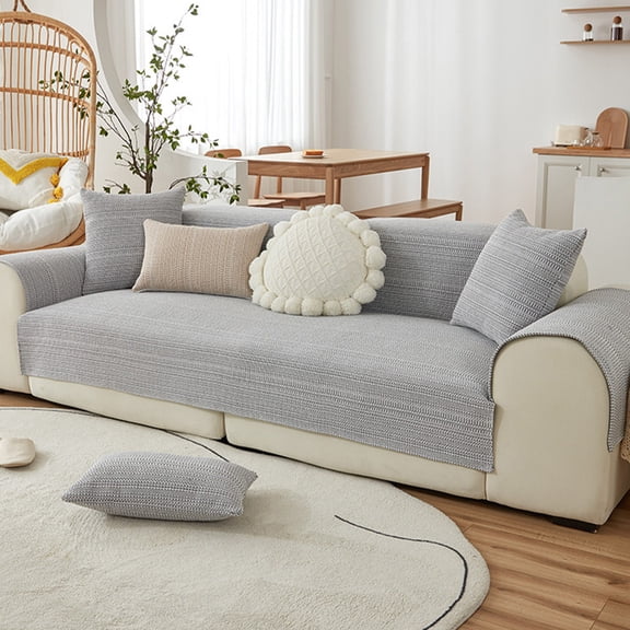 Non-Slip Cotton Linen Woven Sofa Cushion Easy Modern Design Protector