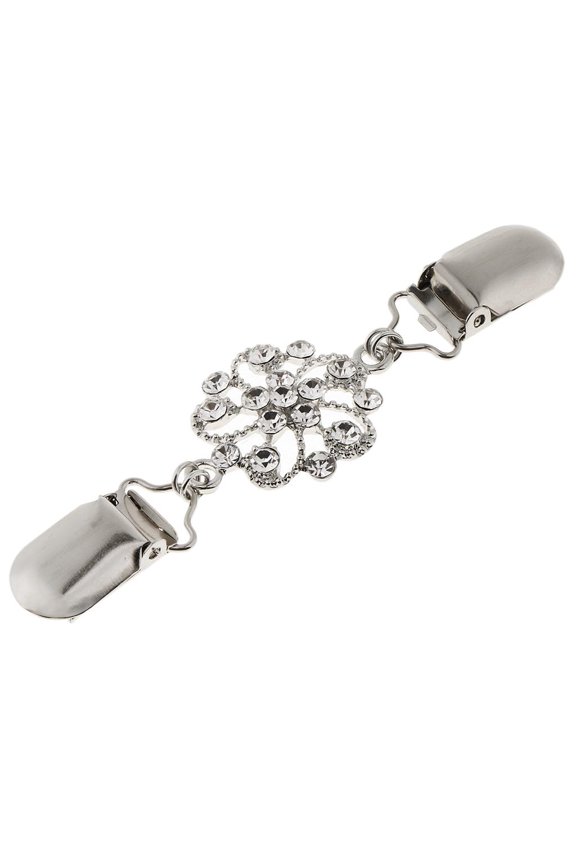 Non-Slip Crystal Rhinestone Women Sweater Blouse Shawl Clip Shirt Clasps Brooches Pins