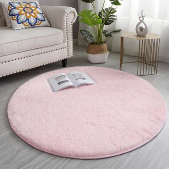 Non-Slip Crystal Velvet Round Area Rug Multi-Functional Floor Mat, Soft Cozy Anti-Skid Carpet for Bedroom Bedside Computer Chair Yoga Living Room Childs Adults Home Decor Tapestry